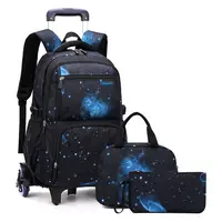 Ziranyu  School bag with wheels school backpack On wheels School Trolley backpacks bags for boys wheeled School Rolling backpack 4