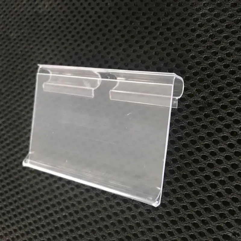 50PCS PVC Price Tags Premium PVC Price Tag For Supermarket Mall Shop Store Price Tag Of PVC Supermarket Shelf Good (Transparent)