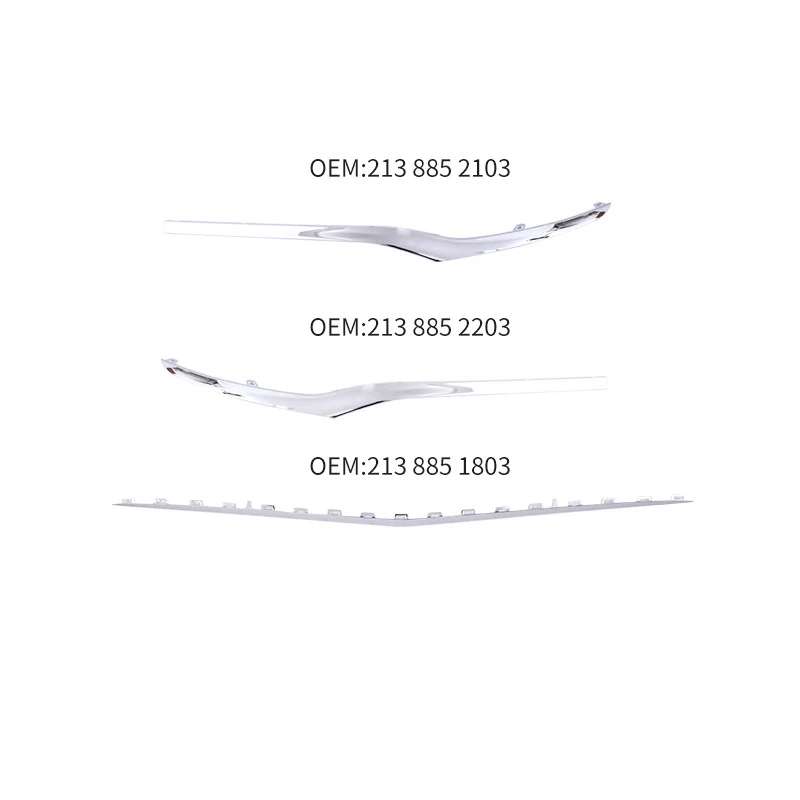 Front Bumper Lip Spoiler Fog Lamp Strip Chrome Plating Trim For Mercedes Benz E Class W213 A 2138852103 2138852203 2138851803