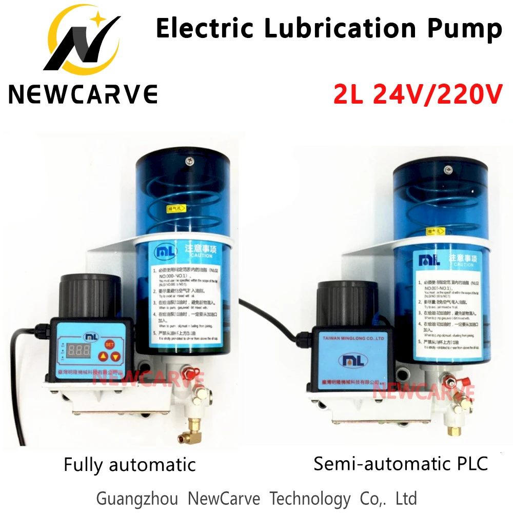 

Fully Automatic Semi-automatic PLC Lubrication Oil Pump 2L 24V 220V Electric Oil Pump Butter Lubricator For CNC Machine NEWCARVE