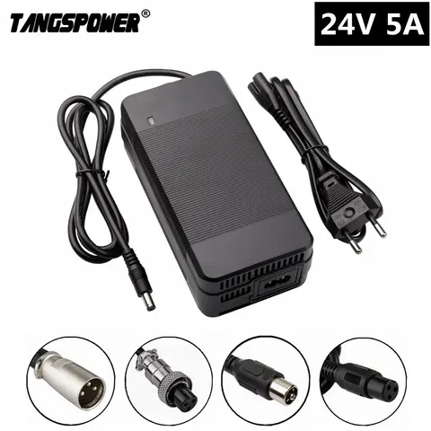 TANGSPOWER 24V 5A Electric Wheelchair Golf Cart Lead Acid Battery Charger For 28.8V Lead-Acid Battery Charger Fast Charging