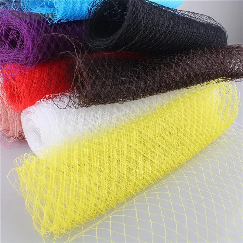 45CM*1M Russian Veiling Hat Trim Netting Fabric For Wedding Millinery DIY Hair Accessories Fascinator Hat Mesh Fabric Retail