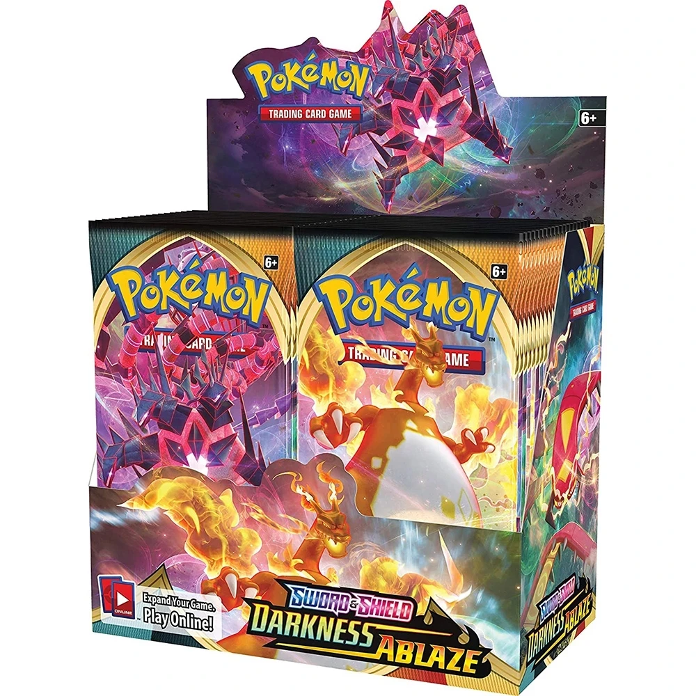 Jeu de cartes à collectionner Pokémon Darhouse Ablaze, épée et bouclier, série TCG, boîte de rappel, 36 sacs, collection de cartes, jouets, 324