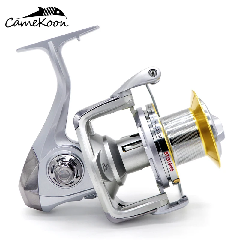 CAMEKOON Surf Leader II Fishing Reels Surf Casting Coil 10KG Max Drag Spinning Wheel Smooth 6+1 Bearings for Saltwater Big-Game