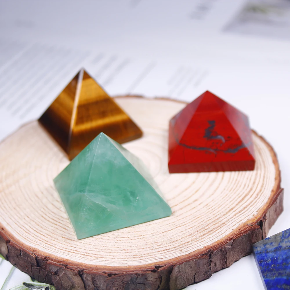Natural Crystal Pyramid Quartz Healing Stone Chakra Repel Evil Home Decor Gemstone Energy Generator Meditation Reiki Balancing