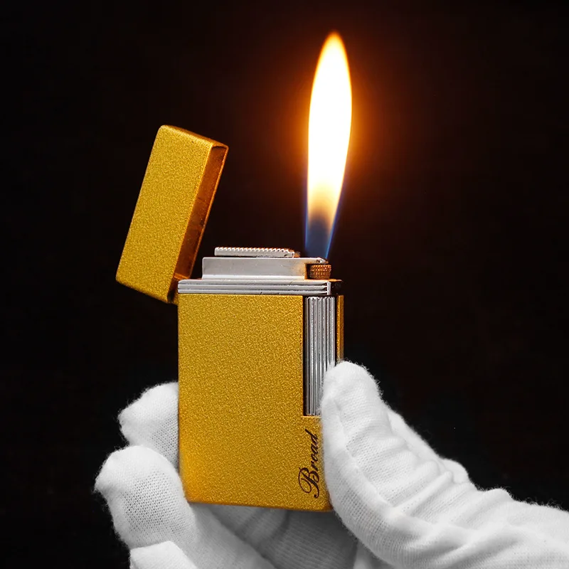 BROAD Metal Windproof Butane Flints Lighters Buy Funny Gas Lighter Gadgets for Men Cigarettes Accessories Cigar Smoking Lighters