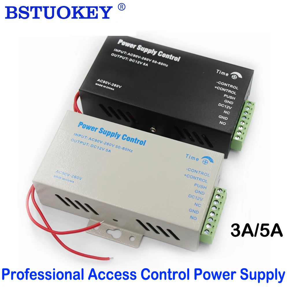 

Access Control Power Supplier Transformer DC 12V 5A Door System Switch AC 90~260V Time Delay Max 15s High Quality Control Power