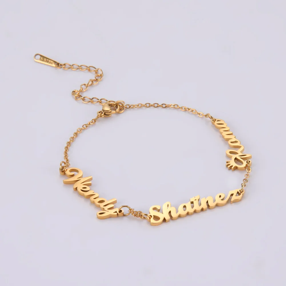 Cazador Customized Multi-name Bracelet Stainless Steel for Women Personality Family Name Jewelry Mother Girl Gift Wholesale 2024