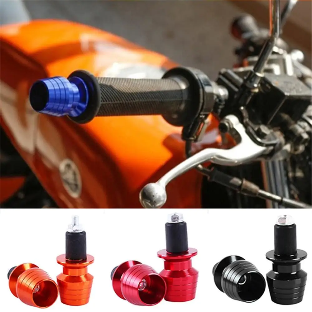 2Pcs Aluminum Alloy Universal Motorcycle Handle Bar End Handlebar ends Sliders Cap Plug Slider Counterweight cover