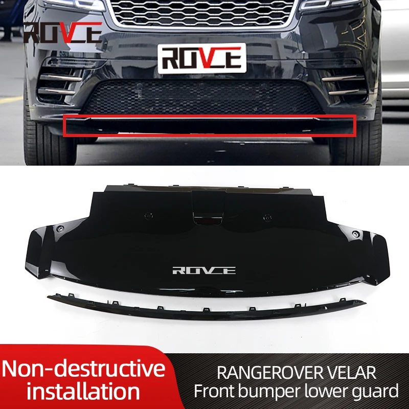 

ROVCE Front Bumper Lower Guard Board Plate For Land Rover Range Rover Velar L560 Protective Board Car Accessories