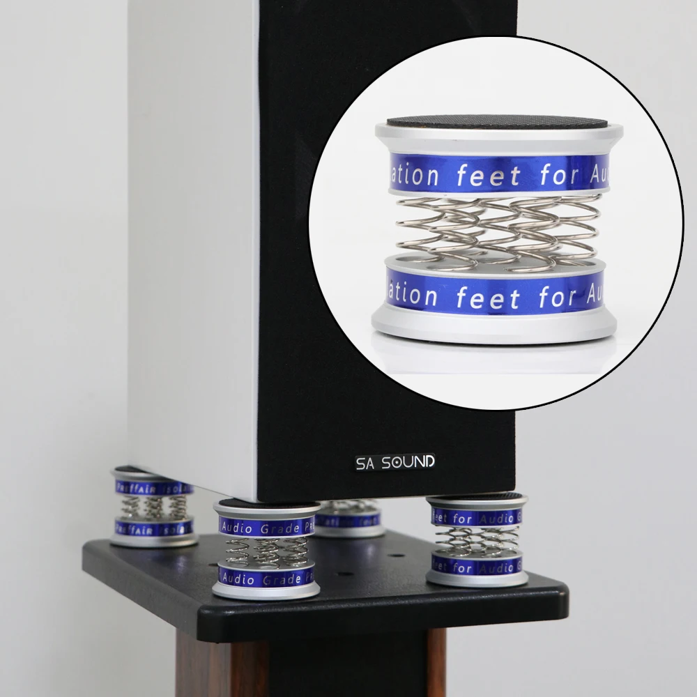 Pieds de haut-parleur haut de gamme en alliage d'aluminium, 4 pièces, pied d'amplificateur, support, pointes de disques, platine, lecteur CD, ordinateur, Base de Machine DAC