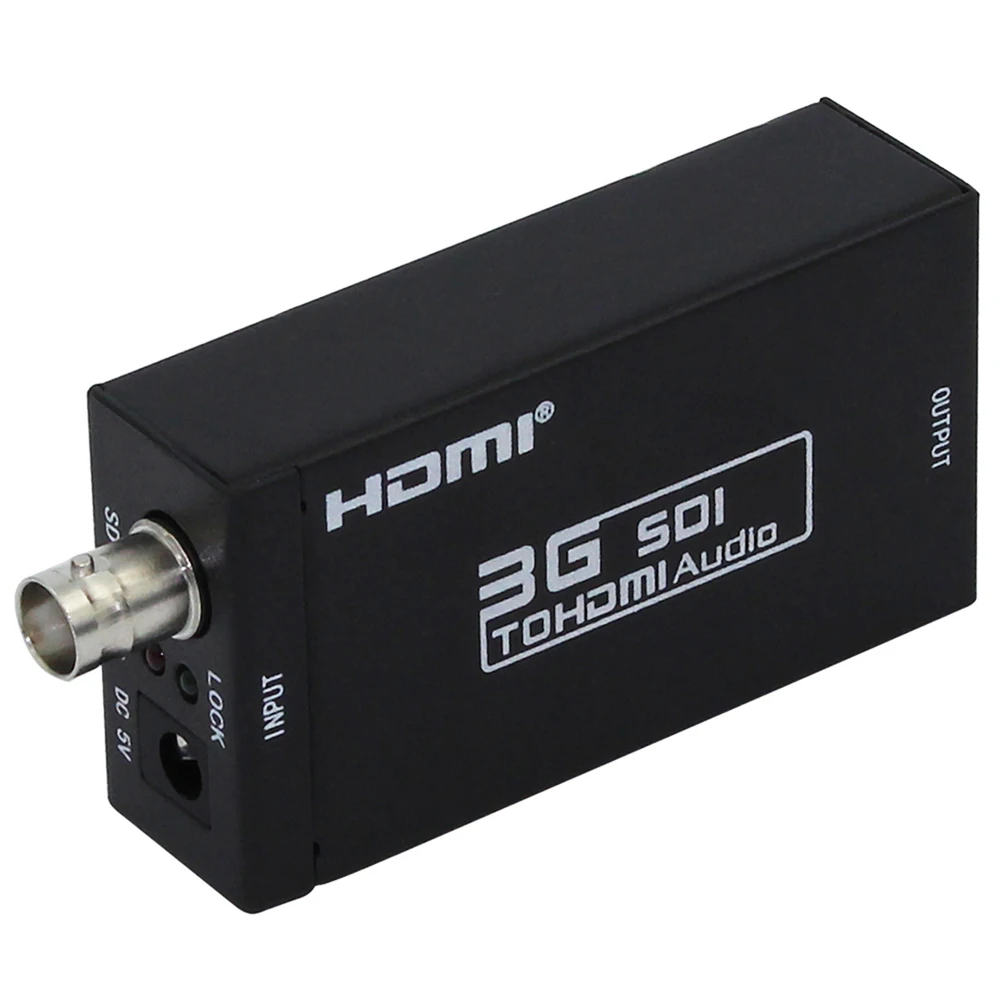 Mini 1080P 3G SDI to HDMI Video Converter Adapter, Support SDI/HD-SDI/3G-SDI Transmission Rates: 2.970 Gbit/s HDMI1.3 (1.2,1.1)