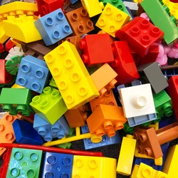 Blocchi di costruzione colorati fai-da-te piastre di Base in mattoni sfusi di grandi dimensioni compatibili con i giocattoli educativi per bambini Duplo per bambini