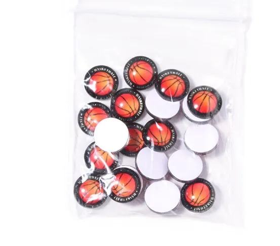 20pcs basketball 10/12/20mm Round photo glass cabochon demo flat back Making findings no hole