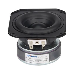 AIYIMA 1Pcs 3.5 Mid-woofer Speaker Rubber Edge Long Stroke Bass Audio Speaker 2 Ohm 30W HiFi Home Theater Loudspeaker