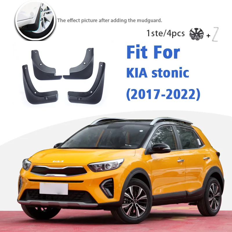 

Mudguard For KIA stonic 2017-2022 Front Rear 4pcs Mudflaps Mudguards Car Accessories Auto Styline Splash Guard Fender Mud Flap