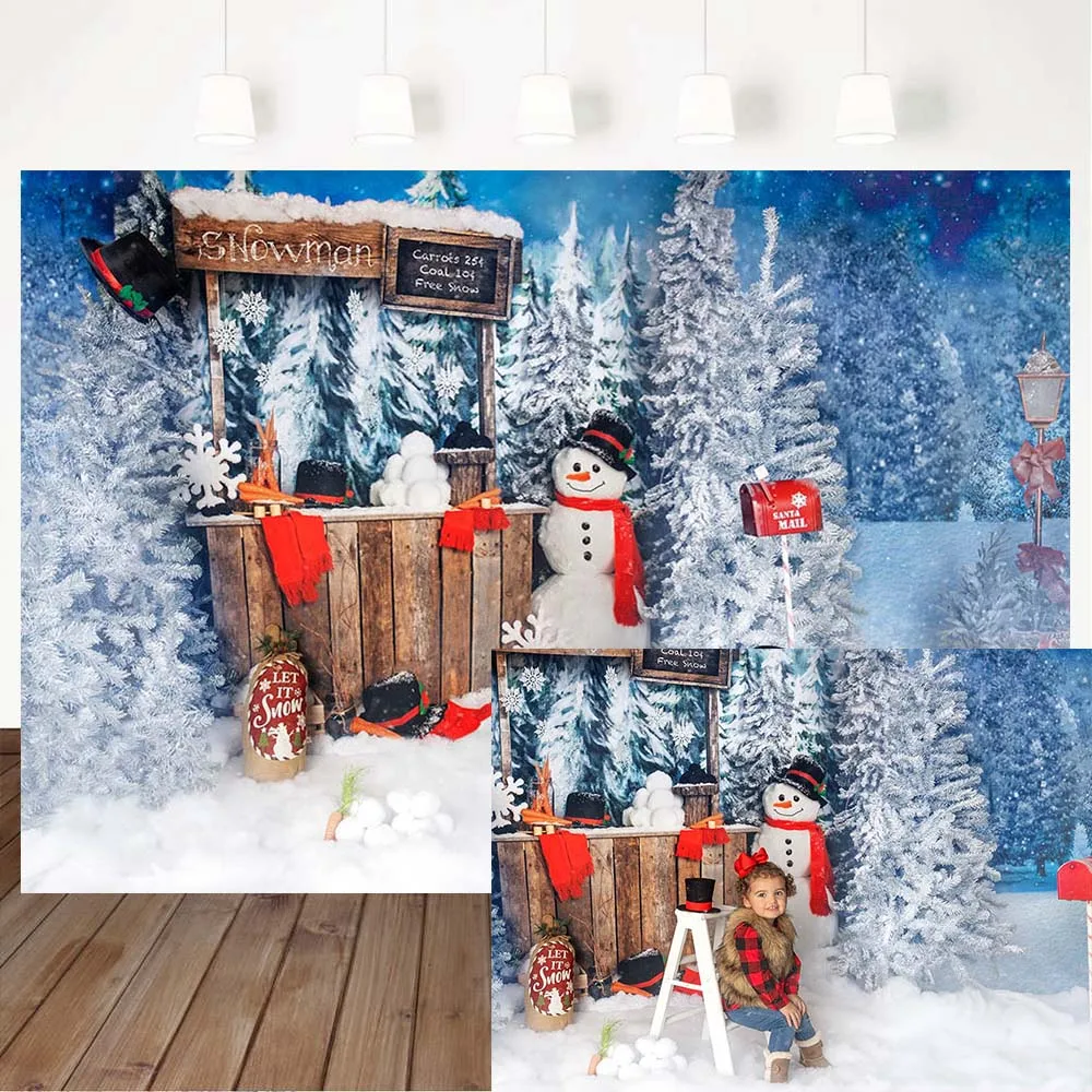Mocsicka Giáng Sinh Phông Nền Snowfield Bông Tuyết Kid Chụp Ảnh Bánh Sinh Nhật Đập Tan Đảng Ảnh Nền Xmas Kẹo Mía Trang Trí