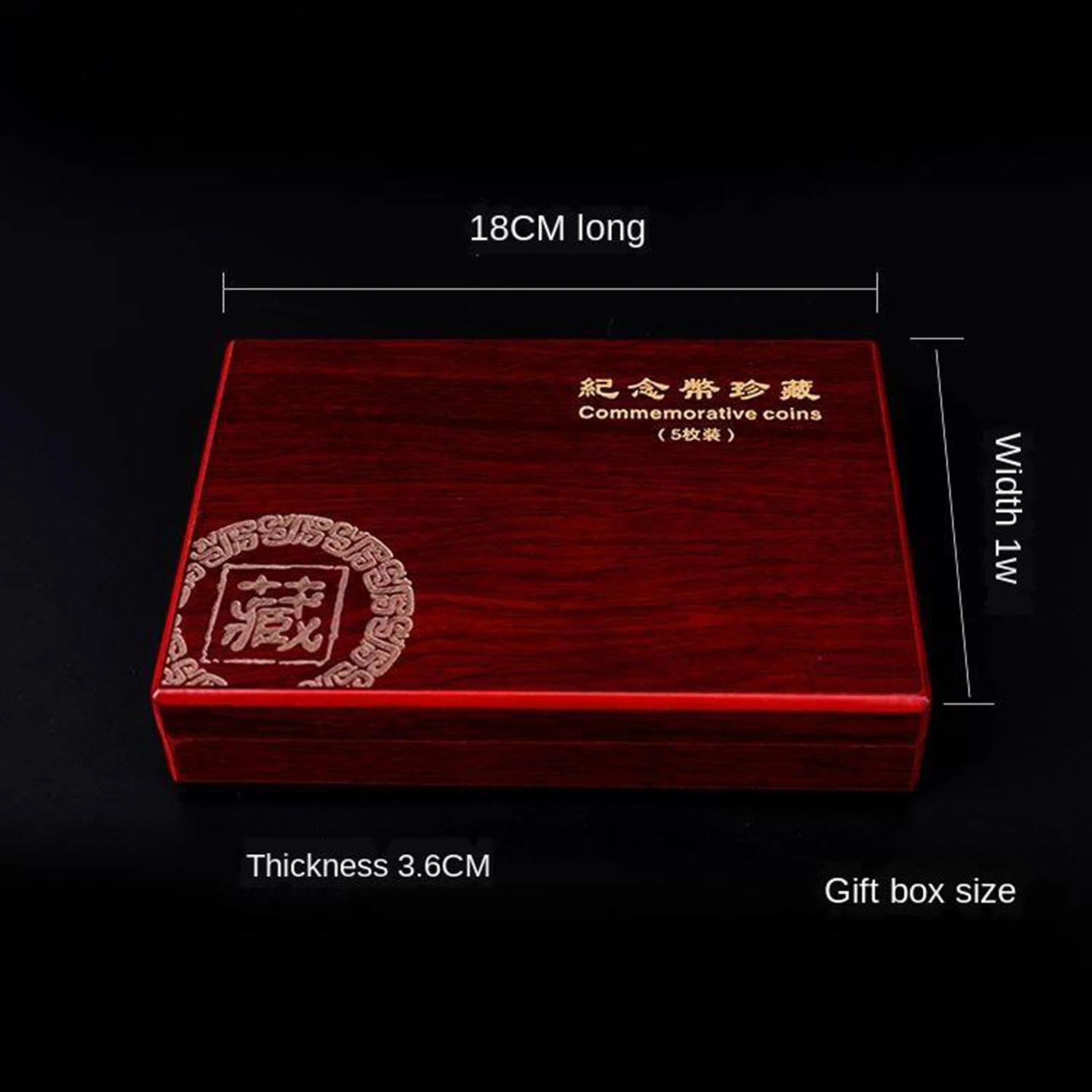 Wooden Coin Storage Box Case Container with Cushion Pad for Coins Medals Luxury Collection