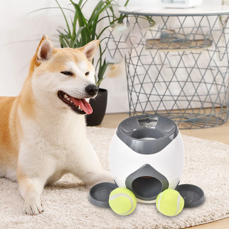 

New Pets dogs accessories feeder Interesting things toys ball catapult Interactive dog toy tennis ball launcher machine games