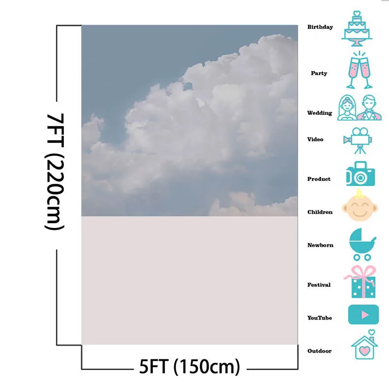 Moscicka – arrière-plan de photographie de Portrait pour adultes, toile de fond de nuage de ciel gris, Texture abstraite pour Studio Photo