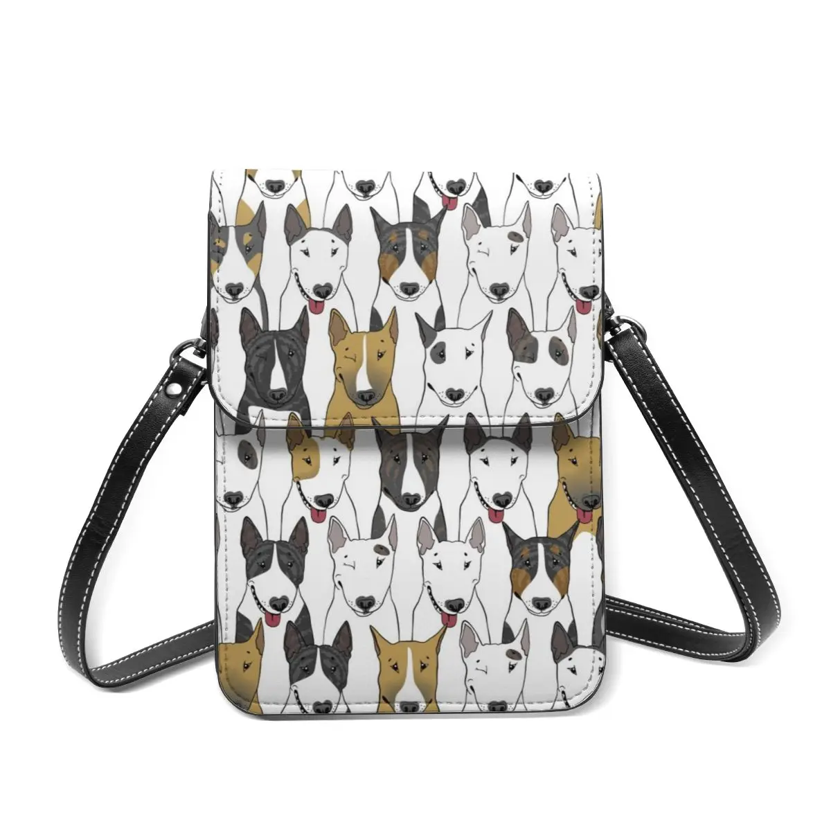 

Women Messenger Bag Square Mini Bull Terrier Pattern Hasp Bag The Tide Female Handbag Shoulder Diagonal Cross Body Bag