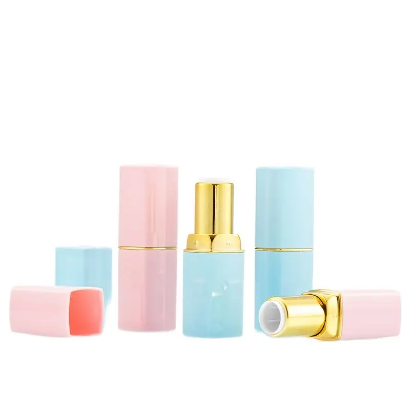 

Square Empty Pink Lip Balm Tube 12.1mm Plastic Lip Balm Lipstick Tube Container Lip stick Tube DIY Refillable Bottle 40pcs/Lot