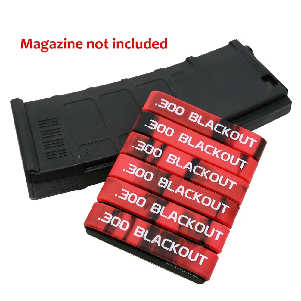 6/Pcs Pack Magazine Marking Band for 5.56 300 AAC BLK 223 REM 7.62x35 mm 300 Blackout Subsonic Magazine Marking Band