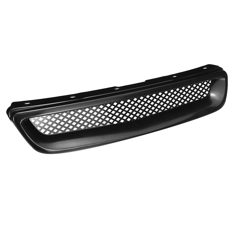 NEW-ABS Black Car Front Bumper Hood Grill Grille Cover Trim for Honda Civic EK CX DX EX HX LX Type R 1996 1997 1998