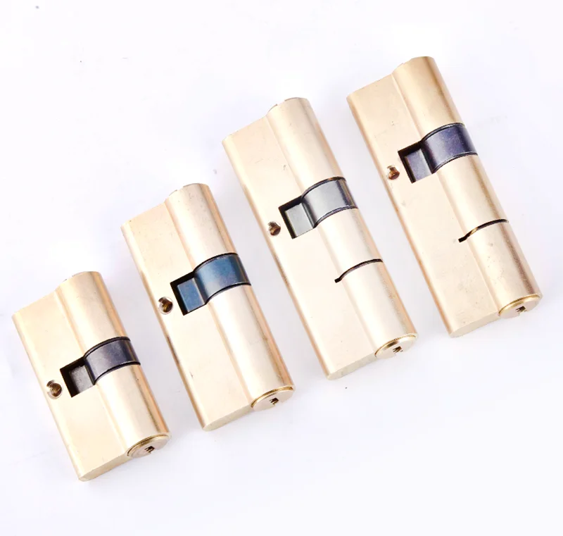 Mix Size Custom Same Key Open All Cylinder Security Copper Door Lock Manage Cylinder Bedroom Living Handle Brass Key