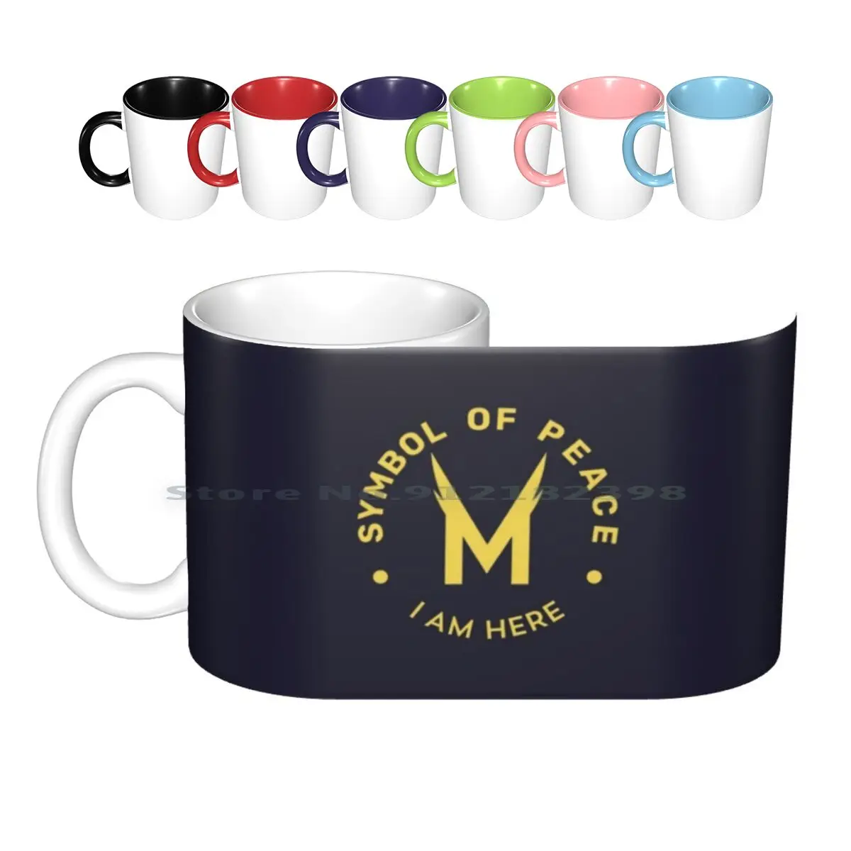 Symbol Of Peace-All Might Ceramic Mugs Coffee Cups Milk Tea Mug All Might Boku No Hero Academia Bnha Circular Circle Symbol Of