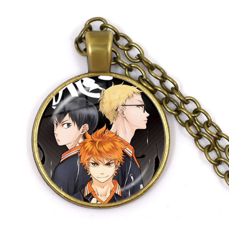 Collier en verre à motif de dessin animé pour Cabochon pendentif bijoux Collier en verre à motif de dessin animé pour Cabochon pendentif bijoux