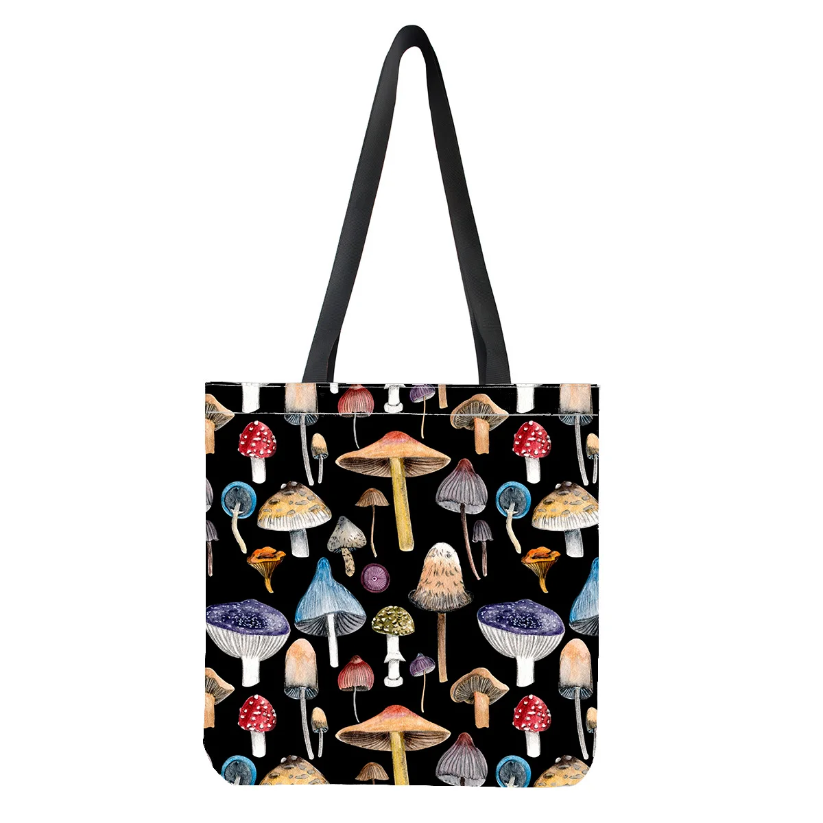 Shopping Bag Mushroom Print Reusable Eco Bag For Vegetable Groceries Package Storage Bags Foldable Shopper Bags Tote Pouch