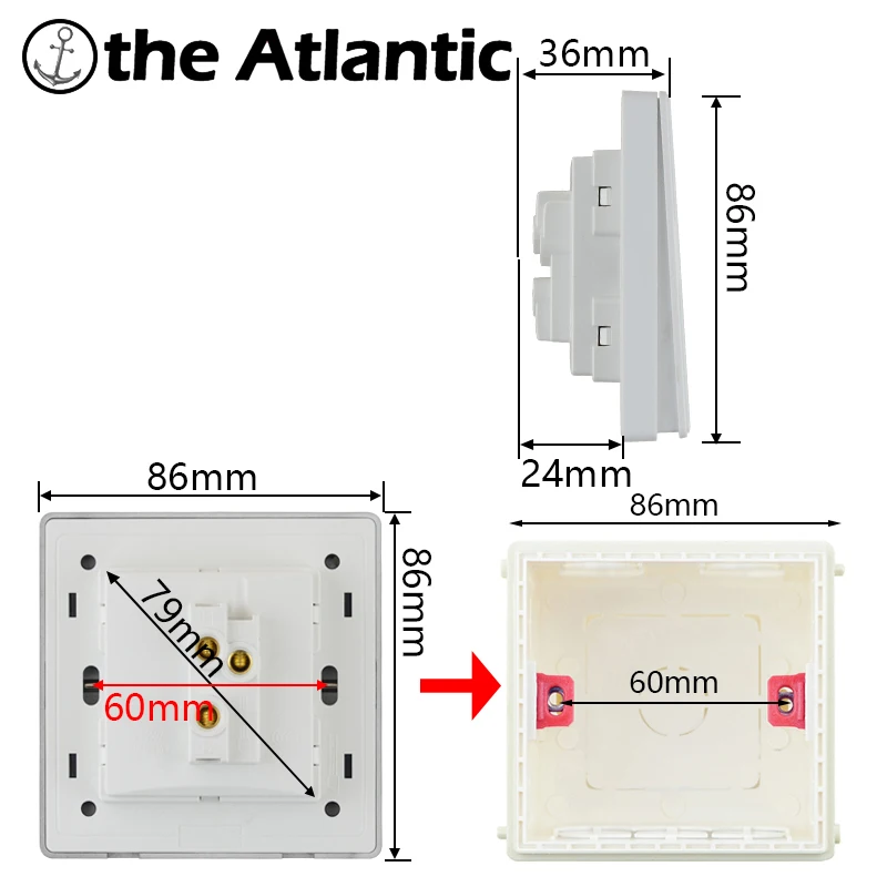 Home Improvements Electrical Outlets  16A EU Power Socket USB Plug Light Switches With  Full Mirror Tempered Glass Panel