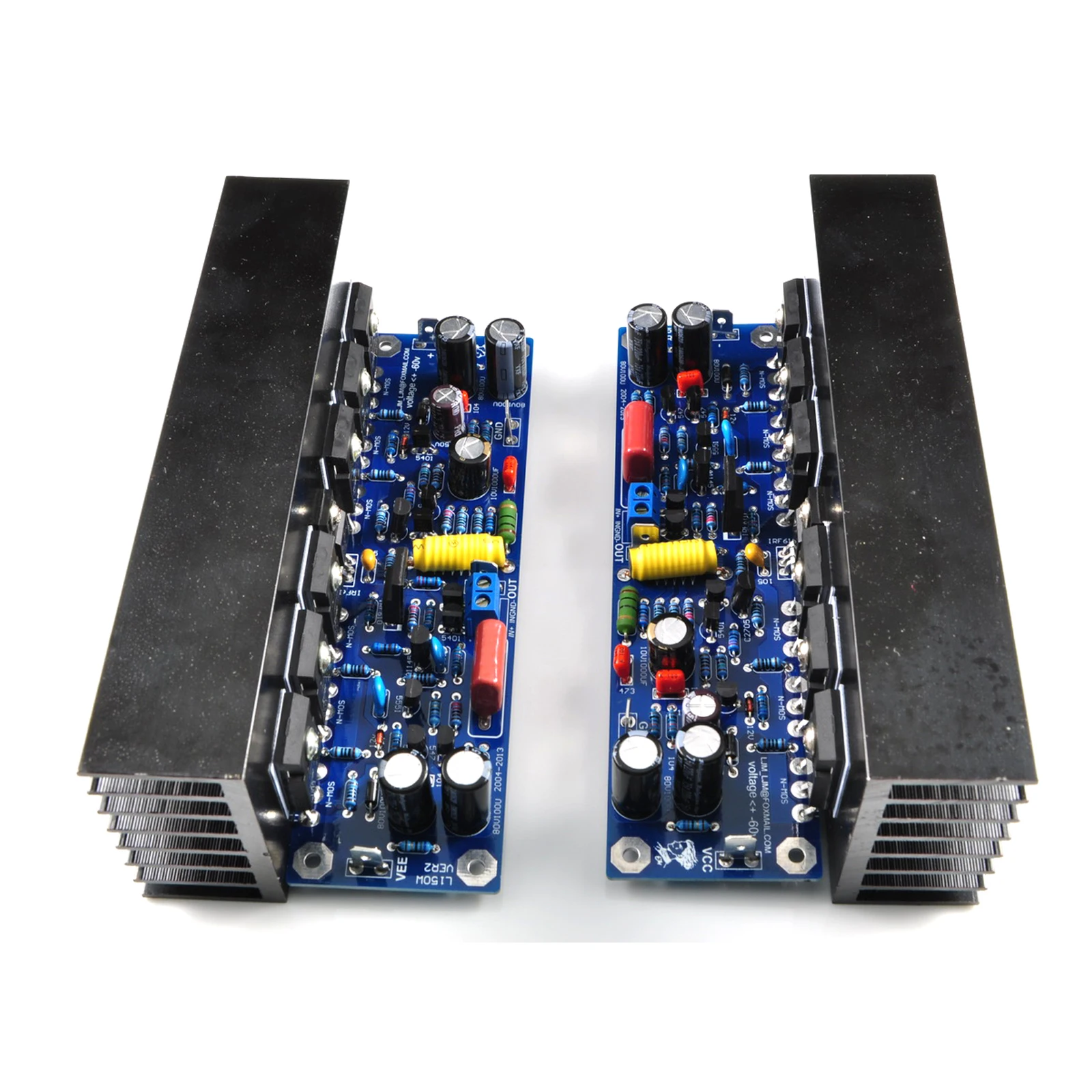 1PC L150W Amplifier W/6 PCS of 200W MOSFET Finished Board with Heat Sink