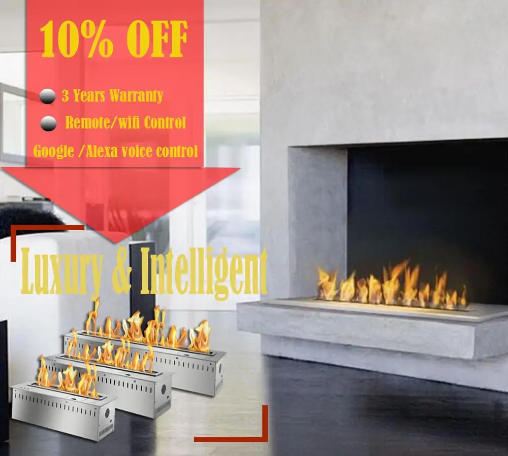 

Inno-living fire 36 inch stainless steel remote fireplace indoor chimenea with remote control