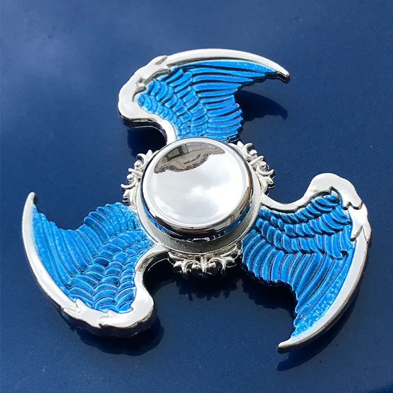 Zinc Alloy Fidget Spinner Metal Fidget Hand Finger Focus Toy Smooth Electroplate Rainbow Hybrid Bearing Toys Relieves Stress