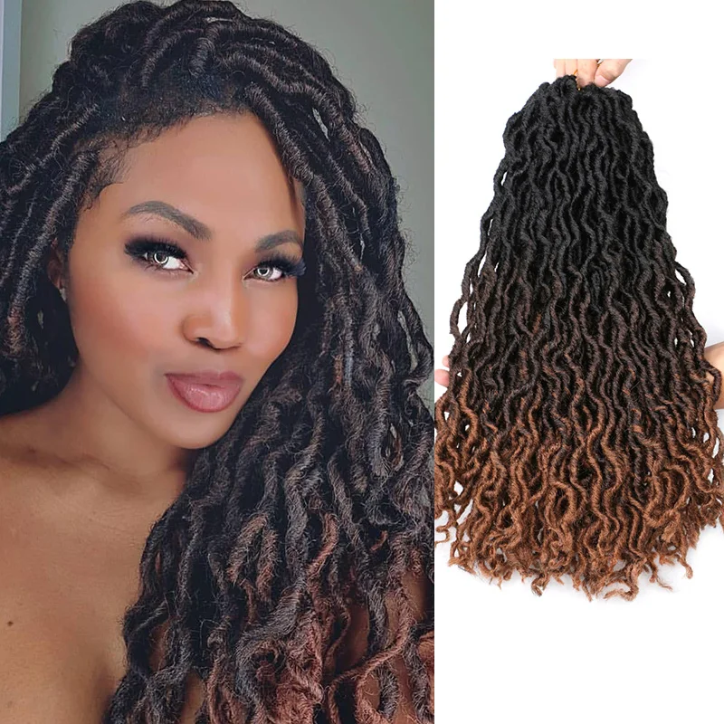 

Saisity Synthetic Faux Locs Crochet Braids Hair Dreadlocks Knotless Hook Dreads Ombre Color Braiding Hair Extensions For Women