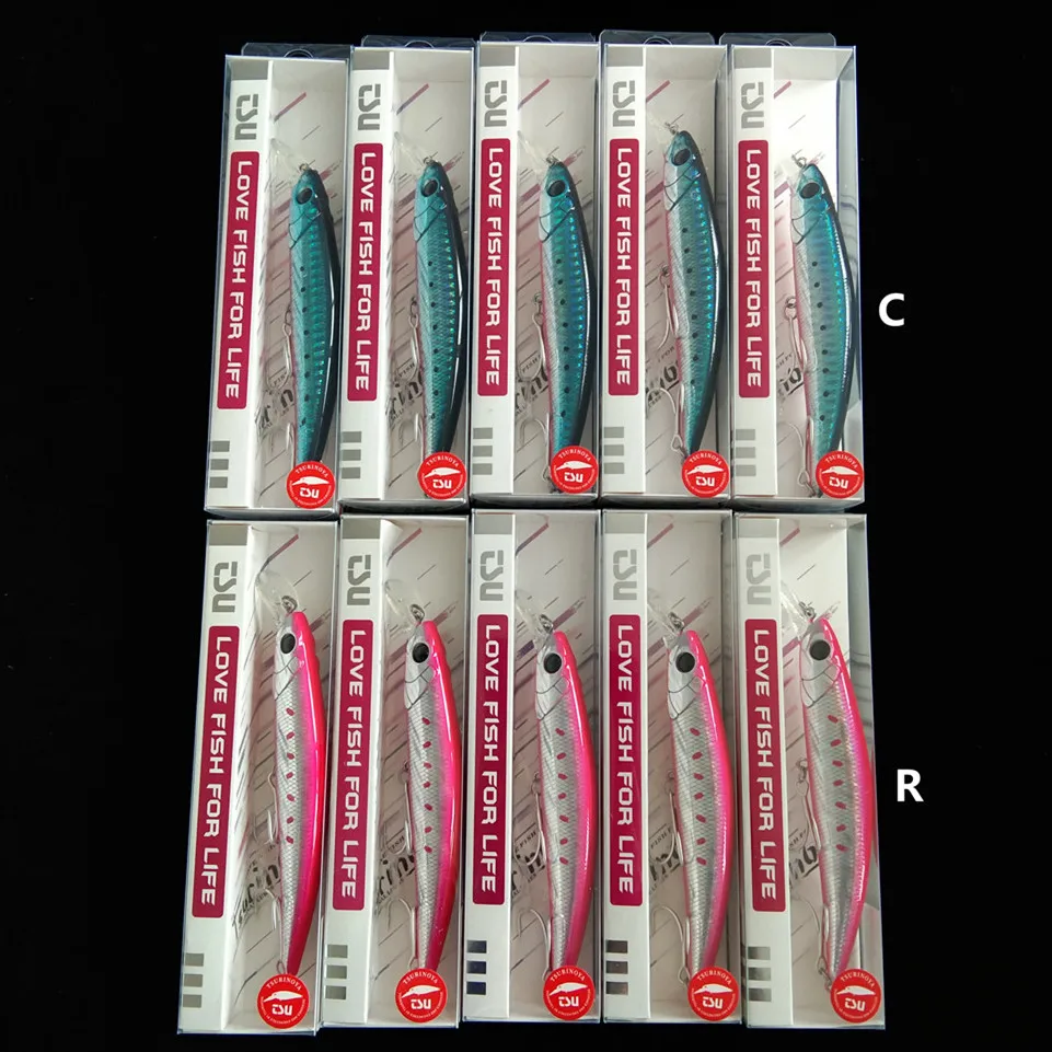 TSURINOYA 10 stücke 11cm 22g Sinking Minnow Salzwasser Angeln Locken DW77 Große Trout Pike Seabass Fluss See Fest köder Jerkbait