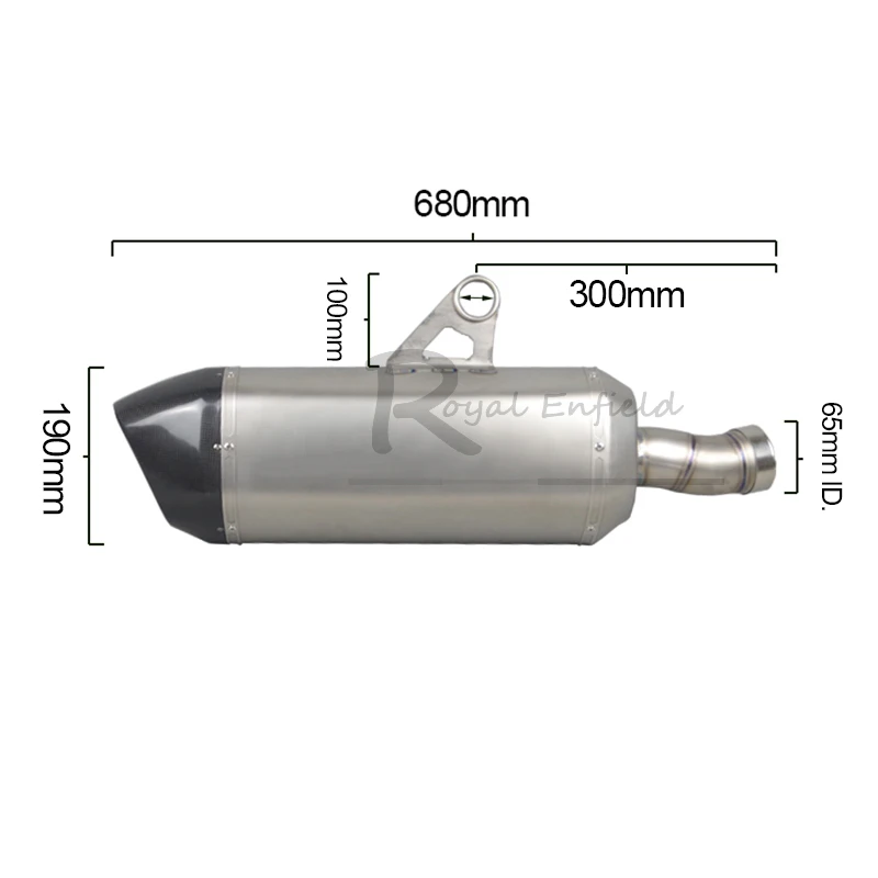 For R1200gs R1250gs ADV Motorcyle Exhaust Muffler with DB Killer Cutoms Hand Made Escape with Carbon Fiber Heat Shield