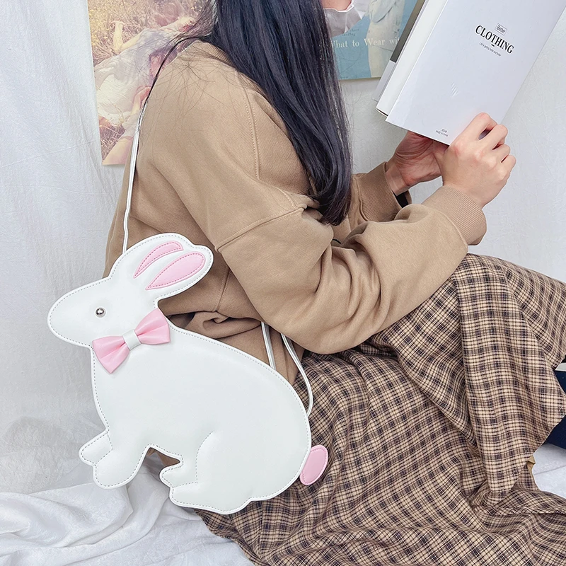 Kawaii Bunny Shape Purses and Handbags for Women Japanese Lolita Shoulder Bag Girls Crossbody Bag Fashion Cosplay Messenger Bag