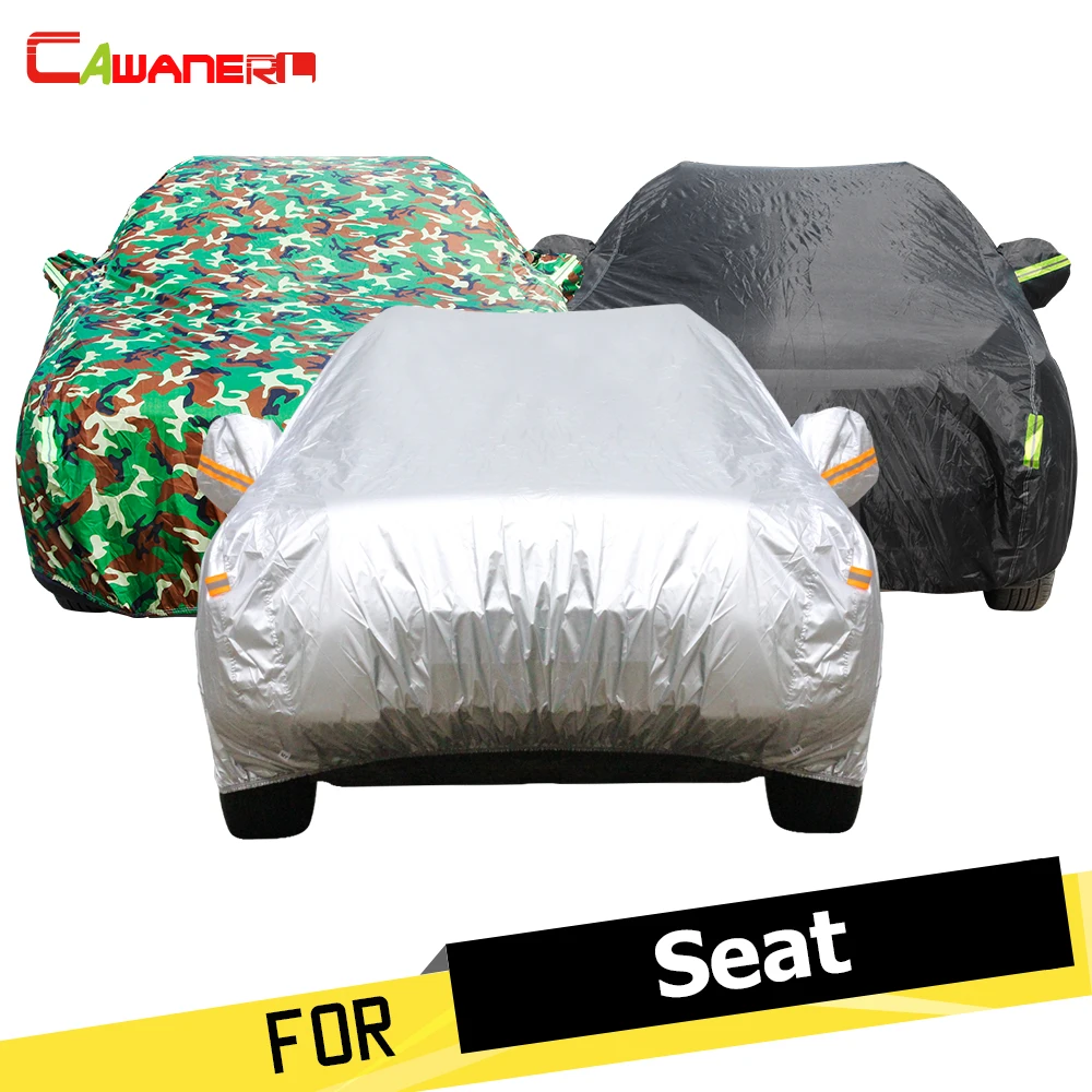 Cawanerl Full Car Cover Sunshade Anti UV Sun Rain Snow Protector Cover Dust Proof Fit For Seat Altea Exeo Marbella Mii Alhambra