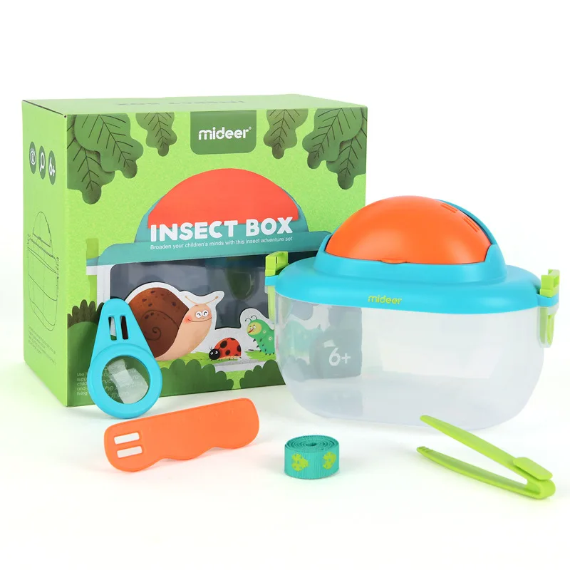 MiDeer-caja de insectos multifunción para niños, lupa, juguetes educativos de aprendizaje, 6Y +