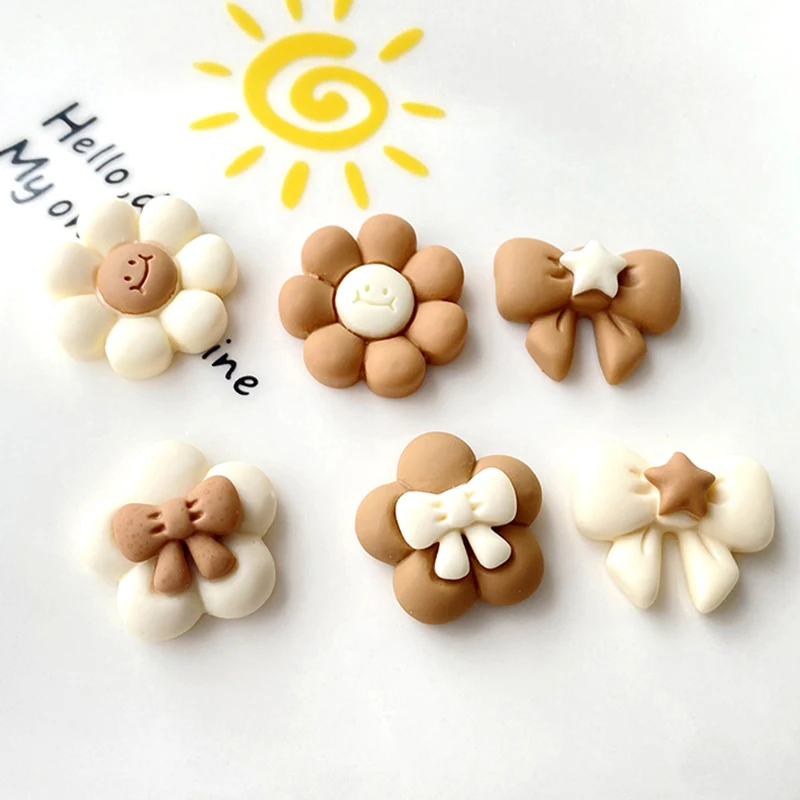 Cute Flower Slime Kit Charms Additives Antistress Bow-knot Supplies DIY Filler Decor  for Fluffy Cloud Clear Slime Accessories