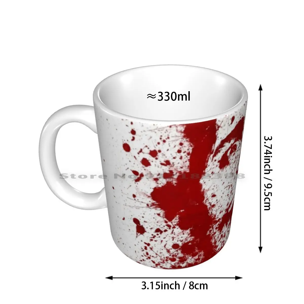 Ceramic Mugs Coffee Cups Milk Tea Mug Horror Film Bale Blood Funny Teen Creative Trending Vintage Gift Bottle Cup