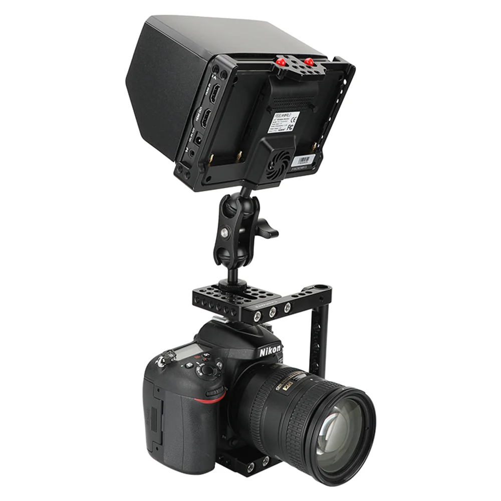 Camvate 5.5 "ขายึดเกราะป้องกันกรงจอภาพสำหรับ FR6 FT6 1/4"-20รูยึดสำหรับแท่นขุดเจาะวิดีโอ