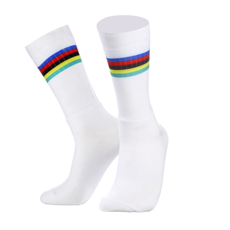 Neue Pro-Team Aero-Socken Rutschfeste Silikon-Radsocken für Herren Fahrrad-Sport-Laufsocken Calcetines Ciclismo