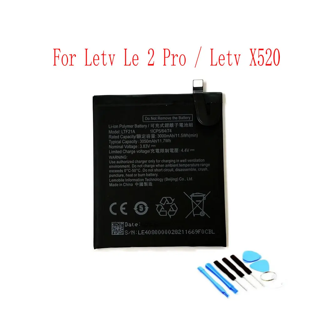 High Quality LTF21A 3000mAh  Battery For Letv Le 2 Pro / Letv X520 Mobile phone