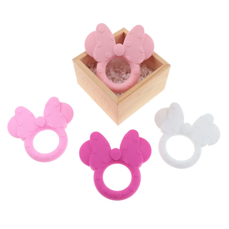 10pcs Teething Ring Mickey Baby Silicone Teether Teether For Teeth For Babies Toys For Newborns BPA Free Nurse Accessories Goods