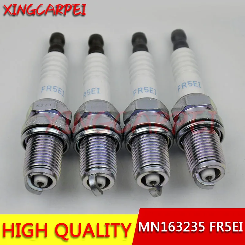 4pcs Iridium Spark Plug MN163235 FR5EI For Peugeot 4007 For Mitsubishi Outlander Delica D5 Citroen Auto Part