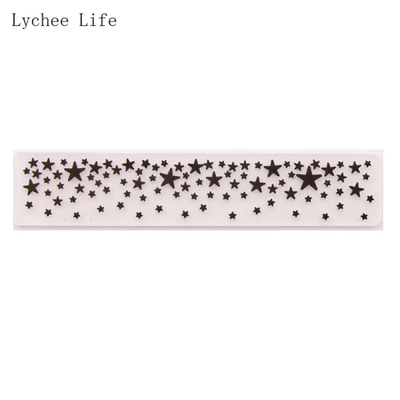 Lychee Life Star-carpetas de plástico en relieve para álbum de recortes, plantilla de bricolaje, Fondant, pastel, álbum de fotos, fabricación de tarjetas